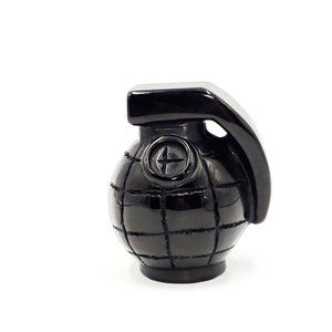 Black Obsidian Grenade Carving Figurine 310g 80mm